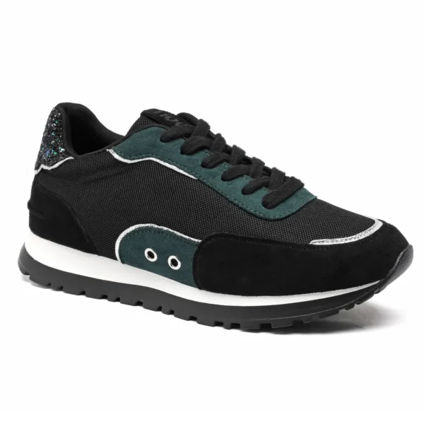 R452- Sneakers Moow tricolore (T36-T41) - vert-sapin - 41