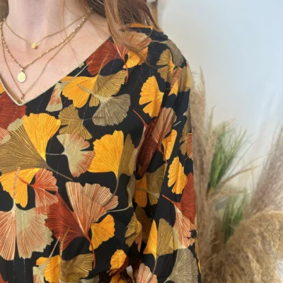 K683- Robe By One Gingko (T36-T40) - camel - 38