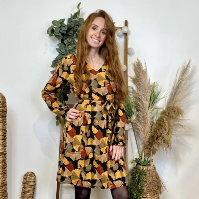 K683- Robe By One Gingko (T36-T40) - camel - 38