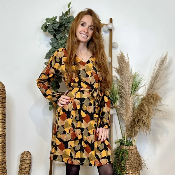 K683- Robe By One Gingko (T36-T40) - camel - 38