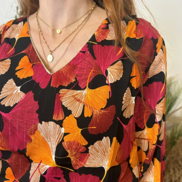 K683- Robe By One Gingko (T36-T40) - fuchsia - 38