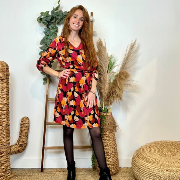 K683- Robe By One Gingko (T36-T40) - fuchsia - 38