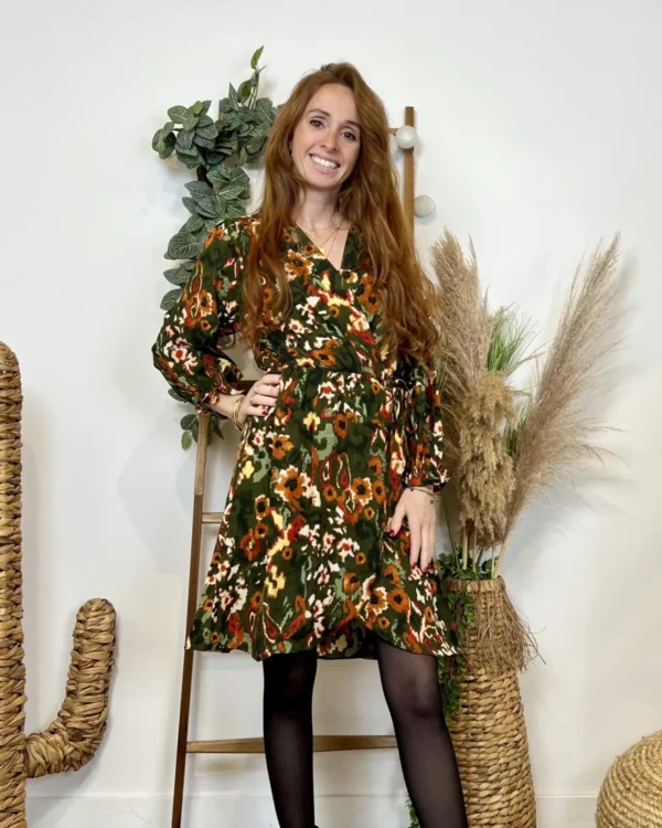 K745- Robe By One cache-coeur (T36/40) - kaki - 38