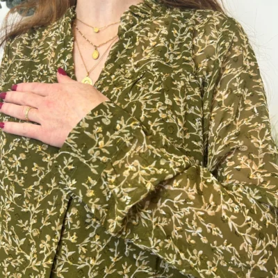 K768- Chemisier By.one (T36-T40) - kaki - 38