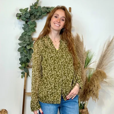 K768- Chemisier By.one (T36-T40) - kaki - 38