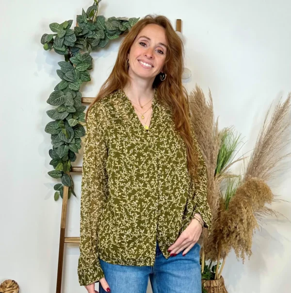 K768- Chemisier By.one (T36-T40) - kaki - 38