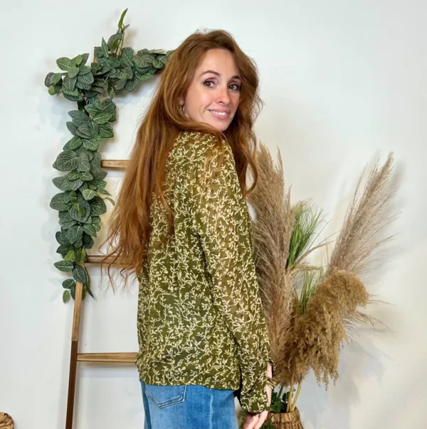 K768- Chemisier By.one (T36-T40) - kaki - 38