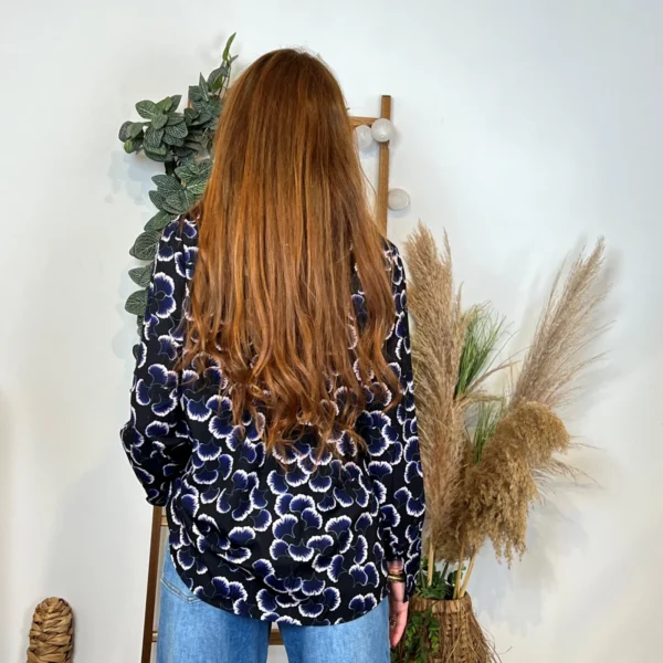 K743- Chemisier By.one Ginkgo (T36-T40) - noir - 48