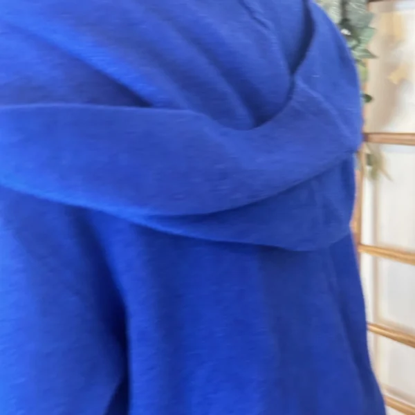 K614- Gilet Mi-long (Tu) 🇮🇹 - bleu-royal - taille-unique