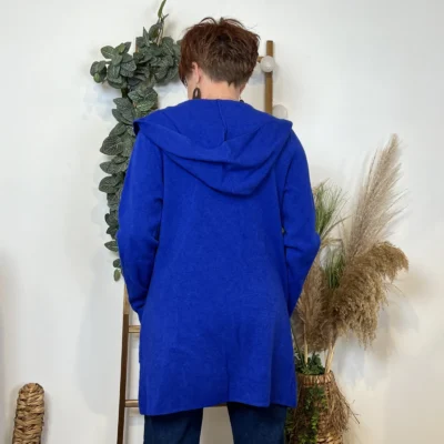 K614- Gilet Mi-long (Tu) 🇮🇹 - bleu-royal - taille-unique