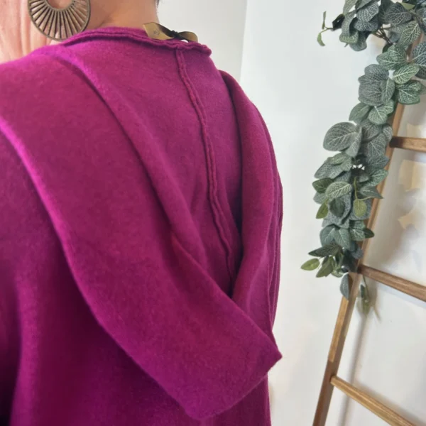 K614- Gilet Mi-long (Tu) 🇮🇹 - violet - taille-unique