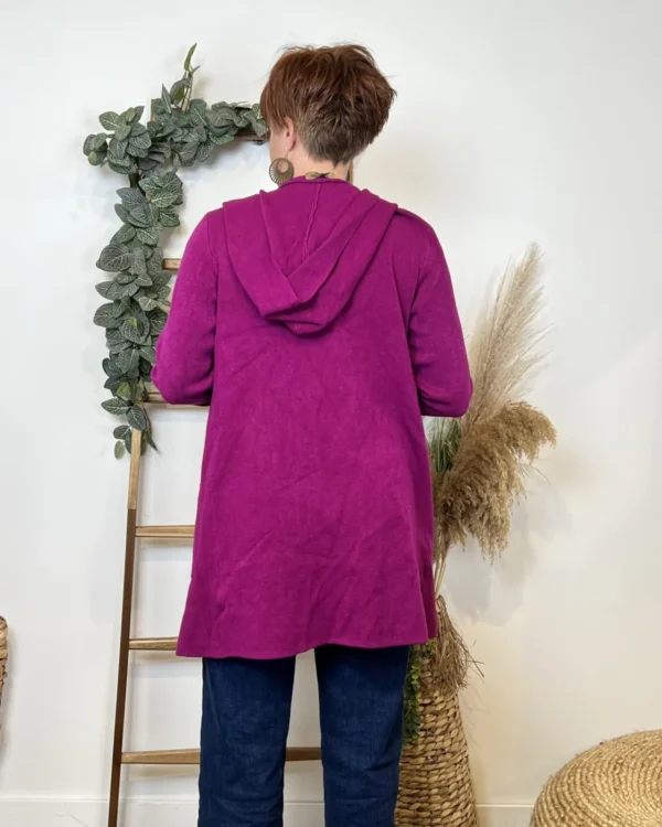 K614- Gilet Mi-long (Tu) 🇮🇹 - violet - taille-unique