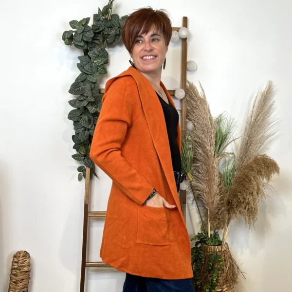 K614- Gilet Mi-long (Tu) 🇮🇹 - orange - taille-unique