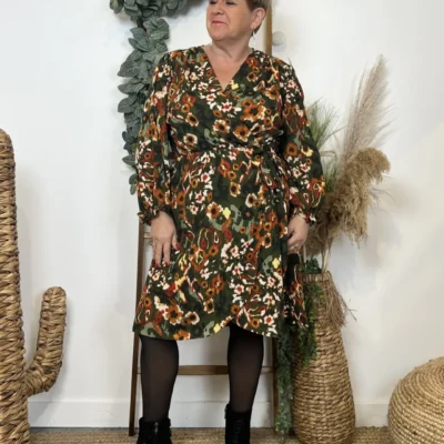 K745- Robe By One cache-coeur (T40/48) - kaki - 48