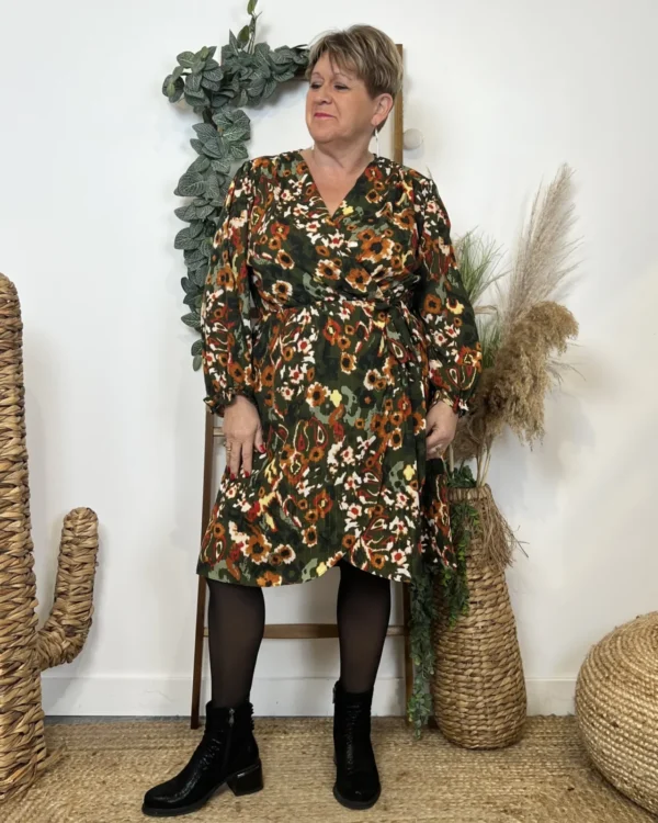 K745- Robe By One cache-coeur (T40/48) - kaki - 48