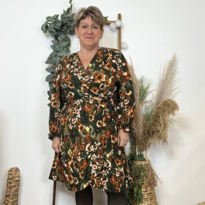 K745- Robe By One cache-coeur (T40/48) - kaki - 48