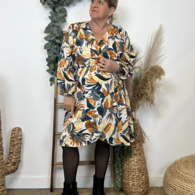 M386- Robe Maëlle cache coeur (T40-T48) - rouille - 48