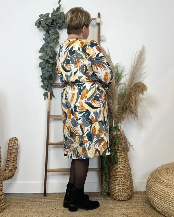 M386- Robe Maëlle cache coeur (T40-T48) - rouille - 48