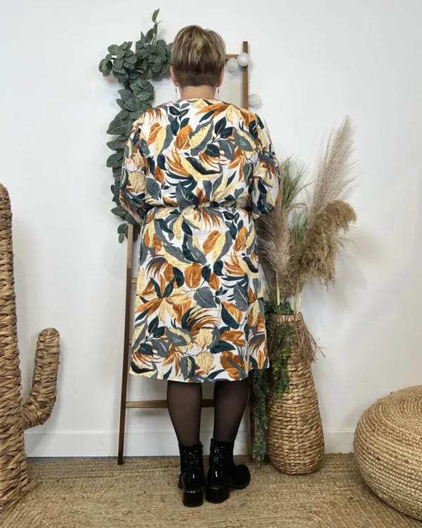 M386- Robe Maëlle cache coeur (T40-T48) - rouille - 48