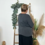 Pull femme manches chauve-souris « Jolies Formes » - gris - taille-unique-grande-taille