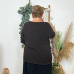 Pull femme manches chauve-souris « Jolies Formes » - marron - taille-unique-grande-taille
