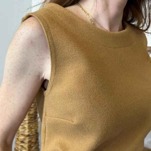 K687- Robe droite (T36-T44) - camel - 44