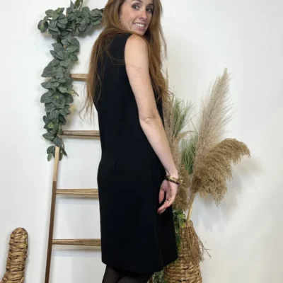 K687- Robe droite (T36-T44) - noir - 44