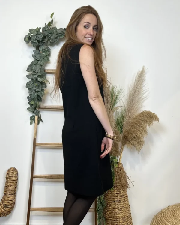 K687- Robe droite (T36-T44) - noir - 44