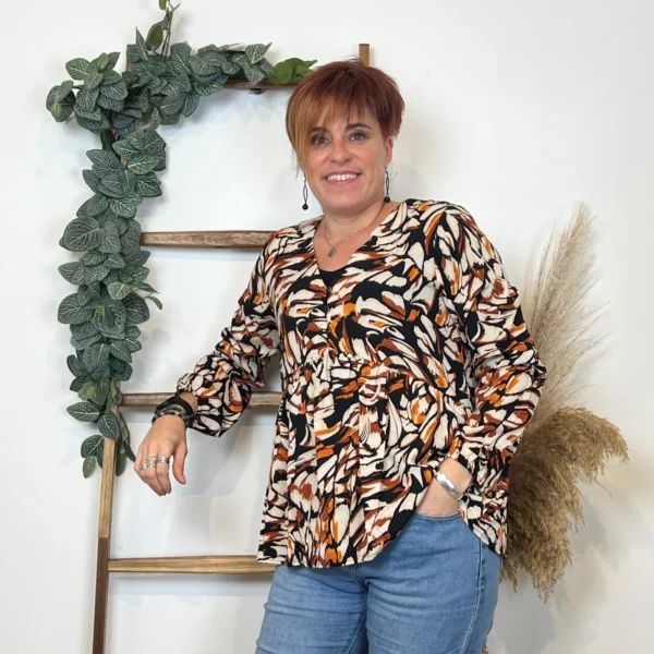 K760- Blouse Maëlle (T36-T40) - rouille - 38