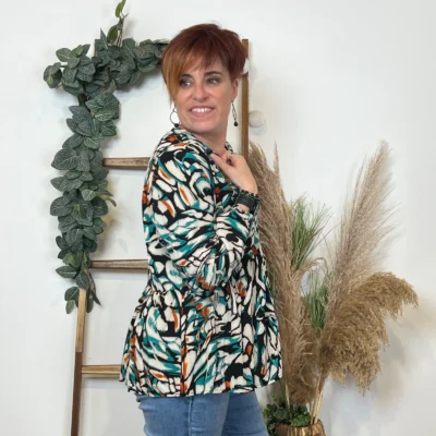 K760- Blouse Maëlle (T36-T40) - vert-emeraude - 38