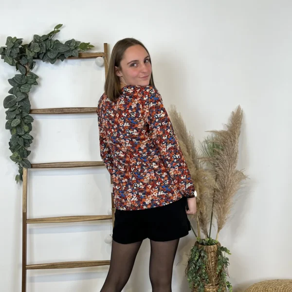 K688- Blouse By.One Liberty (T36-T40) - rouille - 38