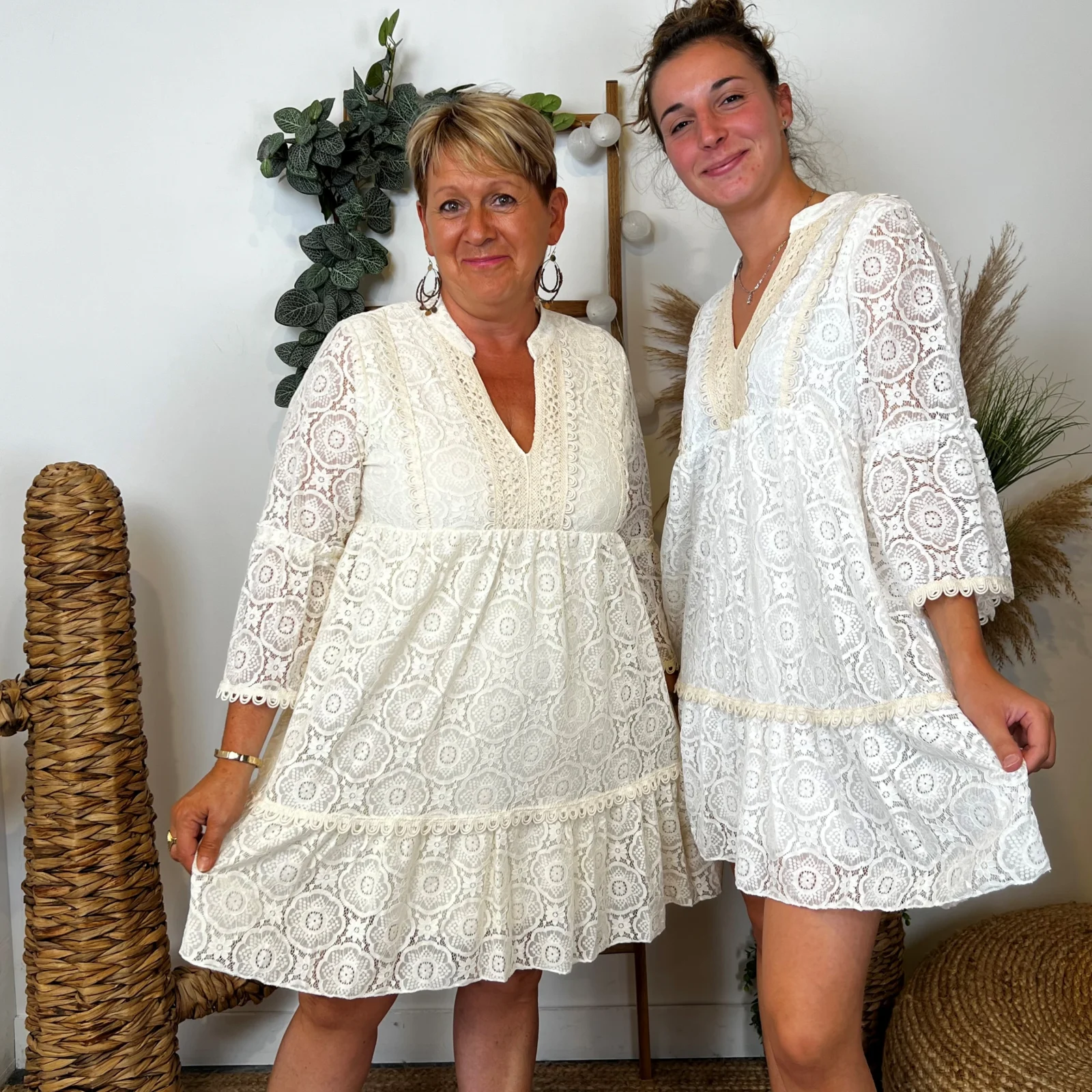 K750- Robe Dentelle - blanc - 40