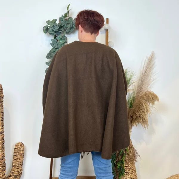 K684- Poncho élégant (Tu) - marron - taille-unique