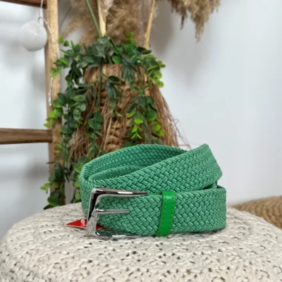 V697- Ceinture élastiquée - vert-celadon - sans-taille