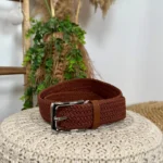 Ceinture élastiquée - marron - taille-unique-grande-taille