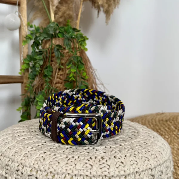 V697- Ceinture élastiquée - marron - taille-unique