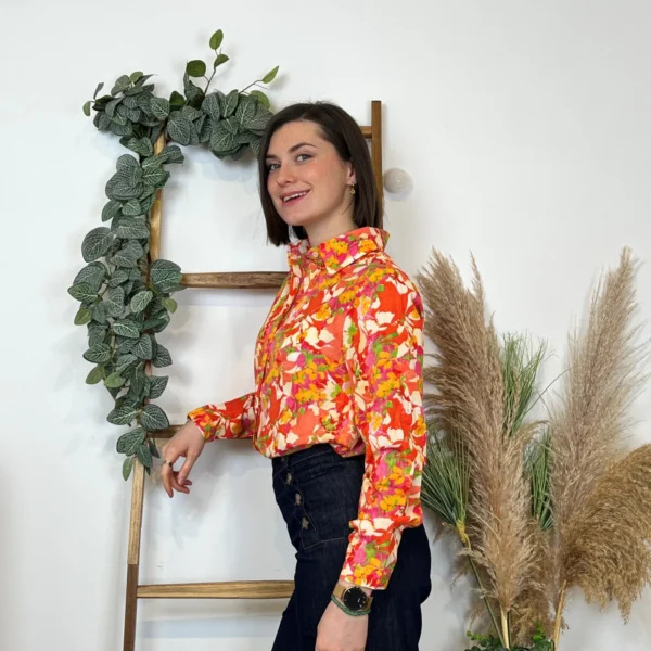 K641 - Chemise Tropical "ByOne" (T36-T40) - corail - 38