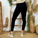 Legging femme côtelé doublé polaire « Tendance » T36-T42 - noir - 42