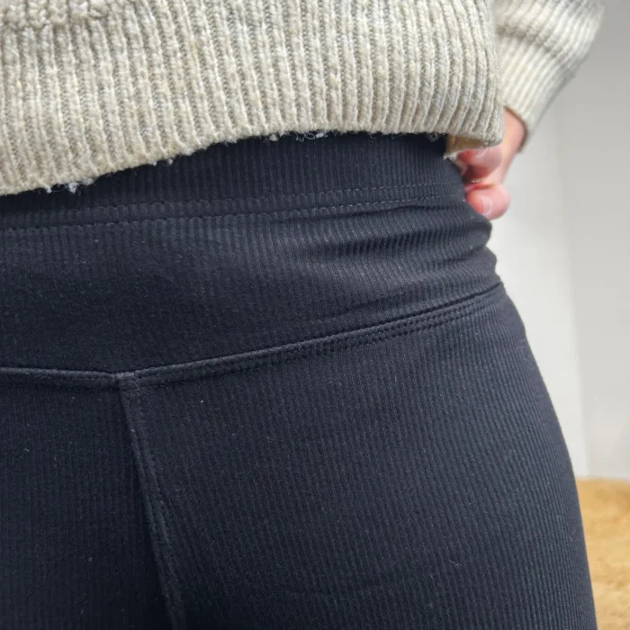Legging femme côtelé doublé polaire « Tendance » T36-T42 - noir - 42