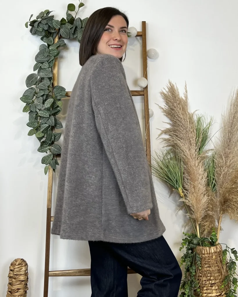 K593- Veste d'interieur ouverte (Tu) - gris - taille-unique