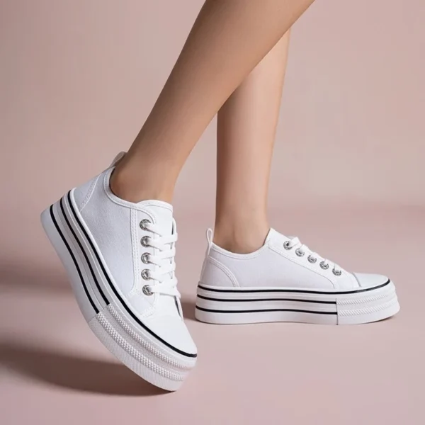 R430- Tennis Plateforme (T36-T41) - blanc - 41