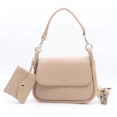 P407- Sac Rabat & Pochette - beige - sans-taille