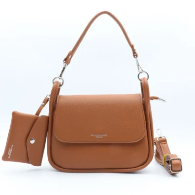 P407- Sac Rabat & Pochette - camel - sans-taille