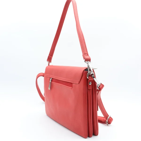 P421- Pochette rabat Flora & Co - rouge - sans-taille