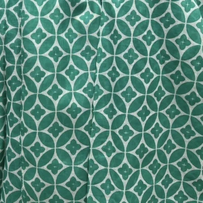Y513- Foulard imprimé Rosace coton - vert-emeraude - sans-taille