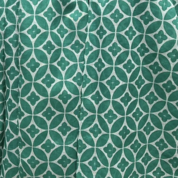 Y513- Foulard imprimé Rosace coton - vert-emeraude - sans-taille