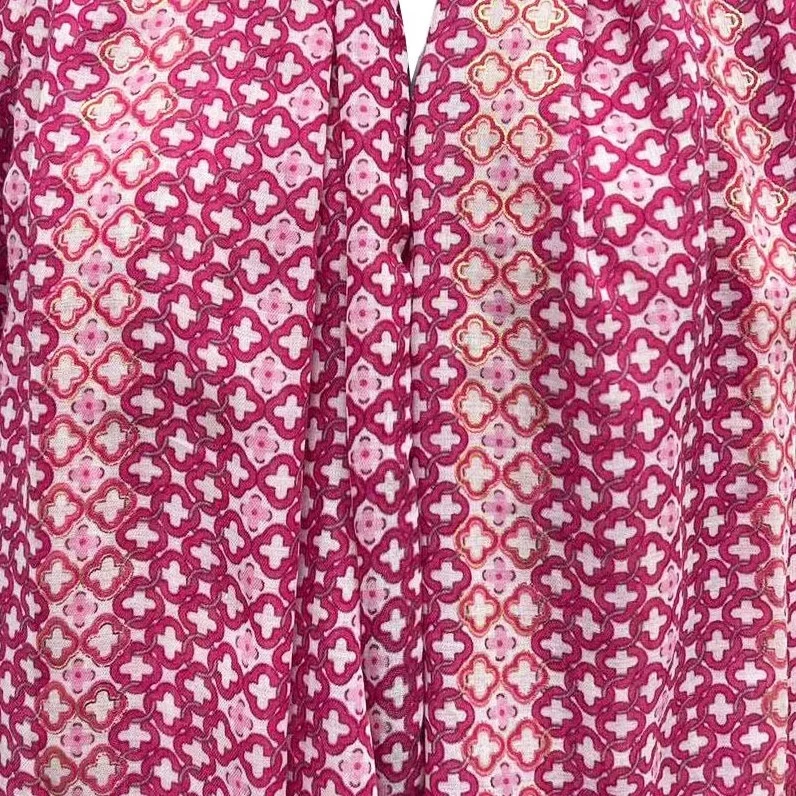 Foulard Monogramme & doré - rose - sans-taille