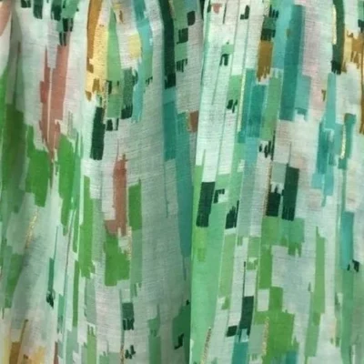 Y519- Foulard Motif Abstrait - vert-anis - sans-taille