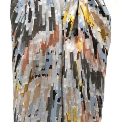 Y519- Foulard Motif Abstrait - gris - sans-taille