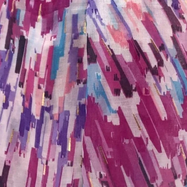 Y519- Foulard Motif Abstrait - violet - sans-taille